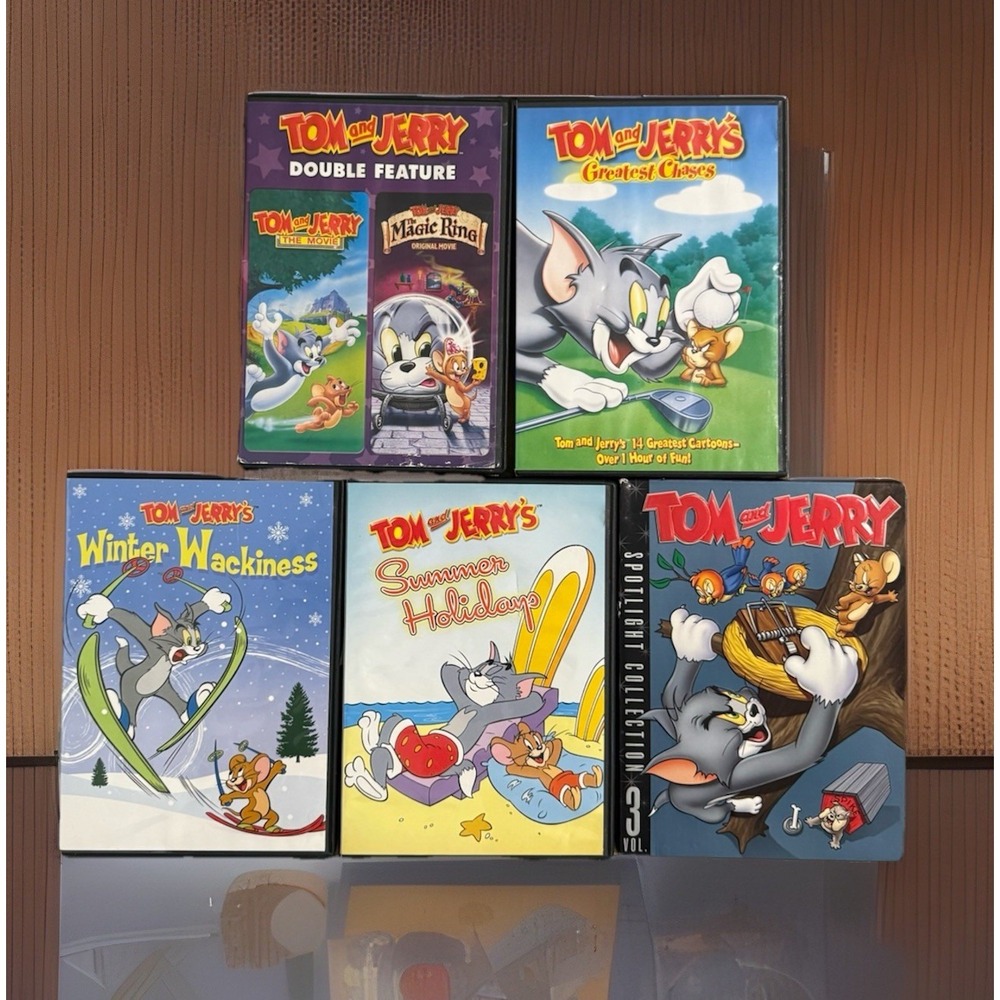 Lot of 5 Tom and Jerry Cartoons and Movies Over 10 Hours of Footage